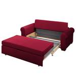 Slaapbank LATINA Country Deluxe vlakweefsel - Velours Krysia: Bordeaux - Breedte: 165 cm