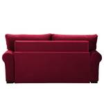 Slaapbank LATINA Country Deluxe vlakweefsel - Velours Krysia: Bordeaux - Breedte: 185 cm