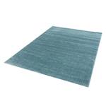 Hoogpolig vloerkleed Pure geweven stof - Turquoise - 67 x 130 cm