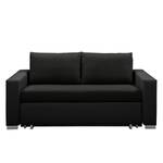 Schlafsofa LATINA Basic Kunstleder / Webstoff - Kunstleder Koda / Stoff Doran: Weiß / Schwarz - Breite: 173 cm