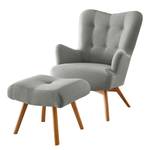 Fauteuil Saladas Tissu - Tissu Neli: Argenté