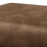 Pouf repose-pieds Jandira Aspect cuir vieilli - Marron vintage