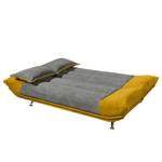 Canapé convertible Burrel Microfibre - Jaune moutarde / Gris