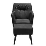 Fauteuil Tandil I Aspect cuir vieilli - Anthracite
