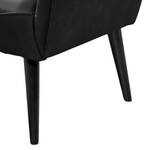 Fauteuil Tandil I antieke leerlook - Antraciet