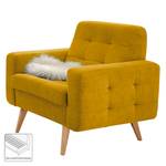 Fauteuil Borsh Microfibre - Jaune moutarde