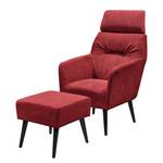 Fauteuil Tandil II Microfibre - Rouge