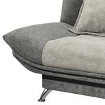 Canapé convertible Burrel Microfibre - Gris / Gris clair