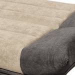 Canapé convertible Burrel Microfibre - Gris foncé / Beige