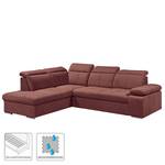 Ecksofa Berat Webstoff - Altrosa - Ottomane davorstehend links