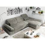 Ecksofa Easton Microfaser - Microfaser Ranu: Schlamm - Longchair davorstehend rechts