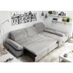 Ecksofa Easton Microfaser - Microfaser Ranu: Silber - Longchair davorstehend rechts