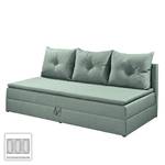 Canapé convertible Romang I Tissu structuré - Gris menthe