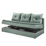 Canapé convertible Romang II Tissu structuré - Gris menthe