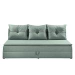 Canapé convertible Romang II Tissu structuré - Gris menthe