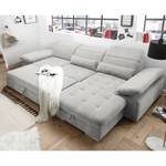 Ecksofa San Benito I Microfaser - Platin - Longchair davorstehend rechts