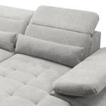 Ecksofa San Benito I Microfaser - Platin - Longchair davorstehend rechts