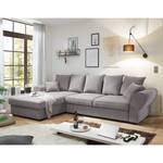 Ecksofa Bejaia Webstoff - Grau - Longchair davorstehend links