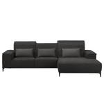 Ecksofa Macae Schwarz - Longchair davorstehend rechts