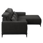 Ecksofa Macae Schwarz - Longchair davorstehend rechts