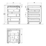 Rollcontainer Svene Weiß / Eiche Sonoma Dekor