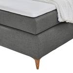 Letto boxspring Nan Topper incluso - Color antracite chiaro