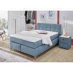 Boxspringbett Nan inkl. Topper - Eisblau