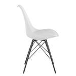 Chaises Beatty (lot de 2) Imitation cuir et matière plastique / Métal - Noir - Blanc - Noir