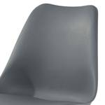 Chaises Beatty (lot de 2) Imitation cuir et matière plastique / Métal - Noir - Gris - Noir