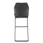 Chaises de bar Ivin (lot de 2) Imitation cuir / Métal - Noir - Noir