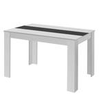 Eettafel Tilston wit/zwart - Breedte: 160 cm