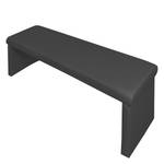 Banc Talcott I Imitation cuir - Chrome - Noir - Largeur : 140 cm