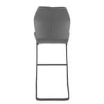 Chaises de bar Ivin (lot de 2) Imitation cuir / Métal - Noir - Gris