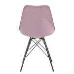 Chaises Beatty (lot de 2) Imitation cuir et matière plastique / Métal - Noir - Lilas - Noir