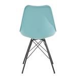 Chaises Beatty (lot de 2) Imitation cuir et matière plastique / Métal - Noir - Turquoise - Noir