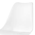 Chaises Beatty (lot de 2) Imitation cuir et matière plastique / Métal - Chrome - Blanc - Chrome brillant