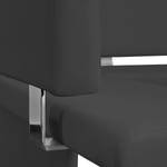 Banc d’angle Talcott Imitation cuir - Chrome - Noir - Largeur : 214 cm - Angle à gauche (vu de face)