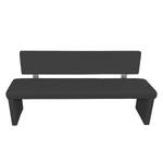 Banc Talcott II Imitation cuir - Chrome - Noir - Largeur : 160 cm