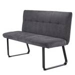 Küchensofa Tilton Webstoff / Metall - Schwarz - Dunkelgrau - Breite: 140 cm