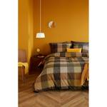 Beddengoed Beckett Flanel - Honingkleurig/zwart - 135x200cm + kussen 80x80cm