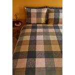 Beddengoed Beckett Flanel - Honingkleurig/zwart - 135x200cm + kussen 80x80cm