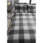 Beddengoed Beckett Flanel - Crèmekleurig/zwart - 155x220cm + kussen 80x80cm