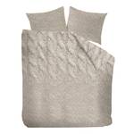 Parure de lit Cuddly Tissu renforcé - Beige clair - 240 x 200/220 cm + 2 oreillers 70 x 60 cm