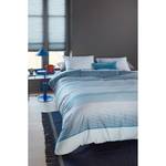 Parure de lit Erland Satin - Bleu - 155 x 220 cm + oreiller 80 x 80 cm