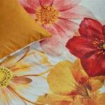 Beddengoed Cosmea flanel - geel/rood/crèmekleurig - 260x200/220cm + 2 kussen 70x60cm