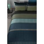 Parure de lit Observer Satin - Bleu jean / Vert olive - 135 x 200 cm + oreiller 80 x 80 cm