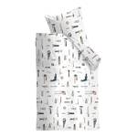 Bettwäsche Gears Renforcé - Weiß / Mehrfarbig - 100 x 135 cm + Kissen 40 x 60 cm