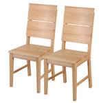 Chaises Kayena II (lot de 2) Chêne sauvage massif - Chêne sauvage huilé clair