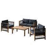 Set lounge Bayton (4 pezzi) Grigio-marrone