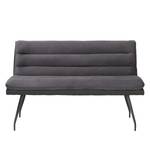 Küchensofa Trifton Webstoff & Kunstleder / Metall - Grau / Dunkelgrau - Breite: 140 cm